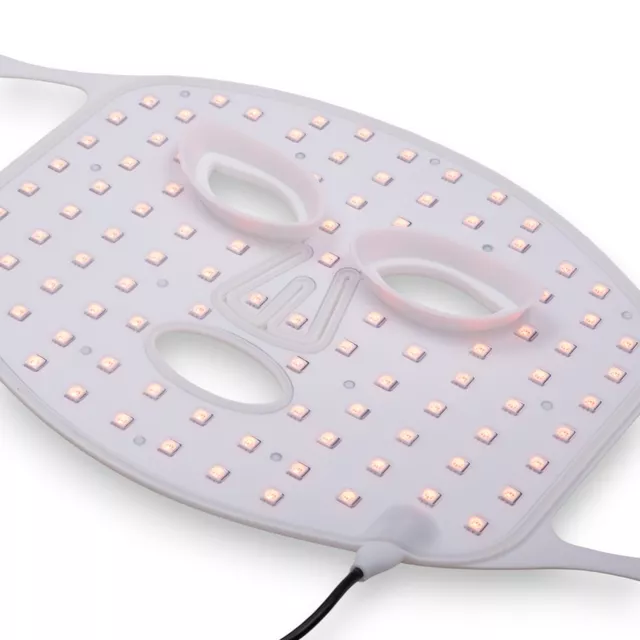 Maska LED do twarzy i szyi inSPORTline Santorina ∙ 100 diod ∙ 7 trybów kolorów ∙ ładowanie USB-C ∙ 3 poziomy intensywności