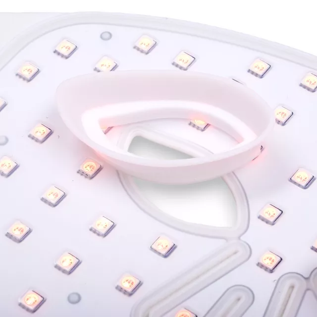 Maska LED do twarzy i szyi inSPORTline Santorina ∙ 100 diod ∙ 7 trybów kolorów ∙ ładowanie USB-C ∙ 3 poziomy intensywności