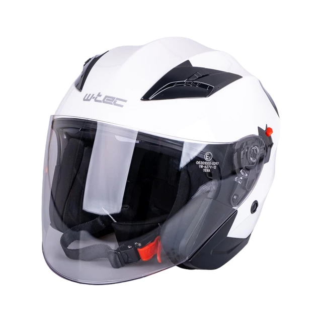 Kask motocyklowy otwarty z blendą W-TEC Putta - czarno-brązowy