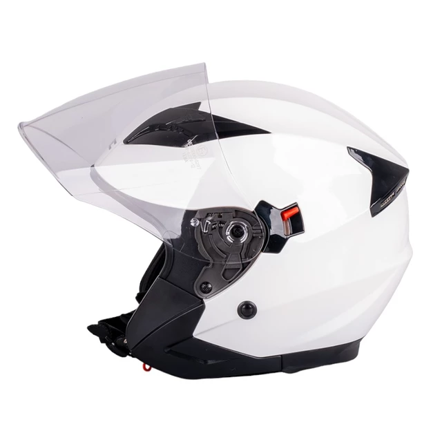 Kask motocyklowy otwarty z blendą W-TEC Putta - czarno-brązowy