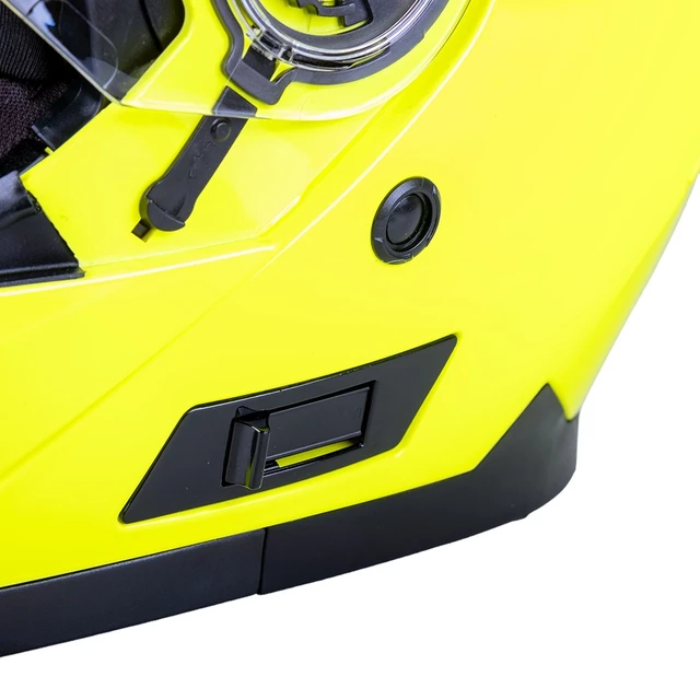 Kask motocyklowy z otwieraną szczęką + blenda W-TEC Cullo - Fluo żółty