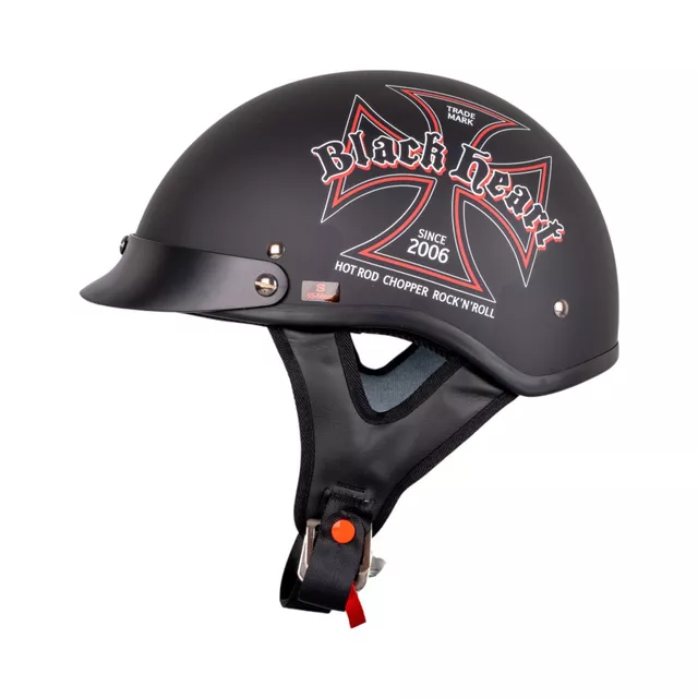 Kask motocyklowy W-TEC Black Heart V531 Iron Cross - Czarny