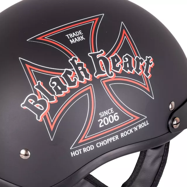 Kask motocyklowy W-TEC Black Heart V531 Iron Cross - Czarny