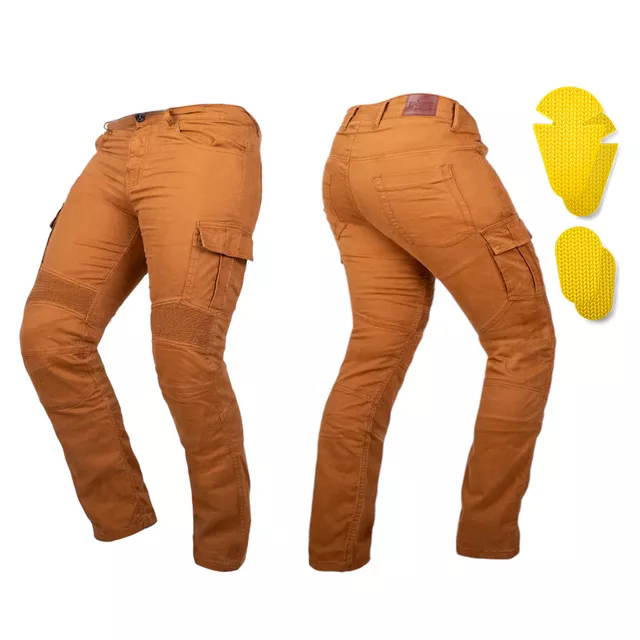 Spodnie motocyklowe męskie jeansy W-TEC Wallbridge Caramel - karmel - karmel