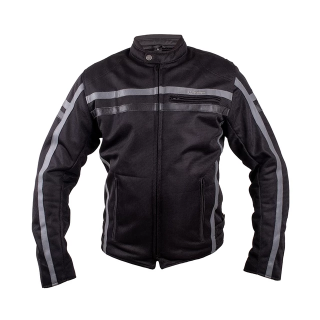 Męska kurtka motocyklowa W-TEC Bellvitage Crow - Czarno-szary - Czarno-szary