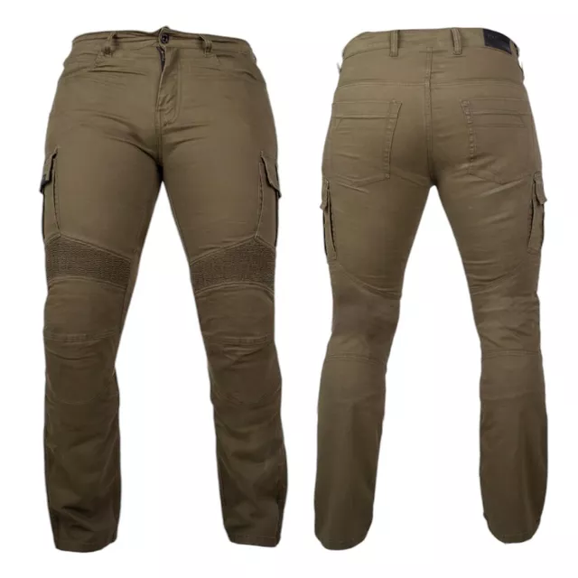 Spodnie motocyklowe męskie jeansy W-TEC Wallbridge Olive - Oliwkowa zieleń