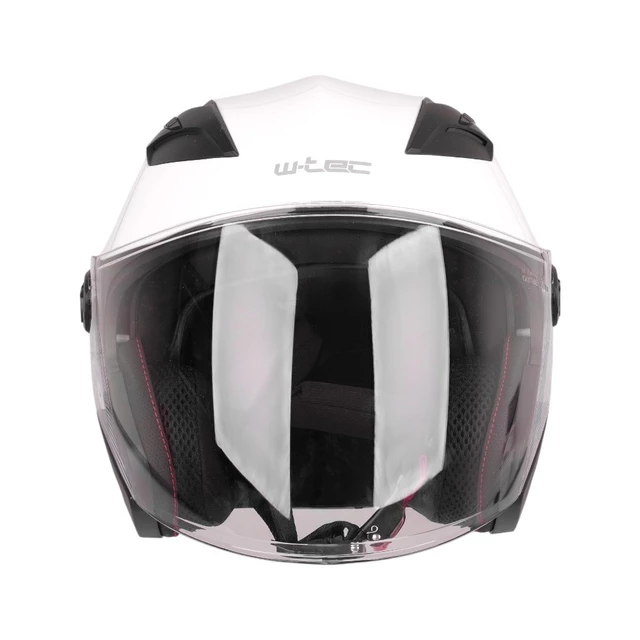 Kask motocyklowy otwarty W-TEC Barcela - Biały błyszczący