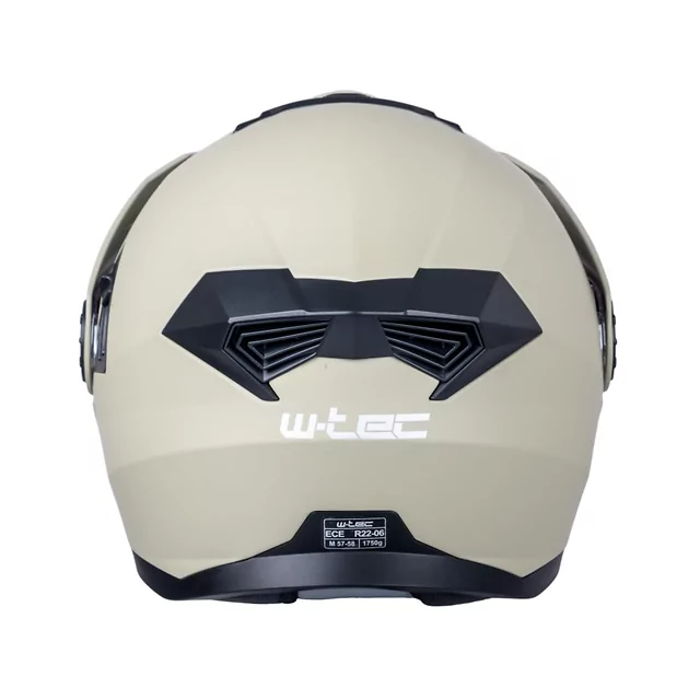 Kask motocyklowy enduro Flip-Up W-TEC Biscaia P/J - beżowy matowy
