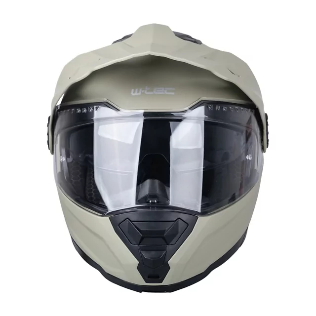 Kask motocyklowy enduro Flip-Up W-TEC Biscaia P/J - beżowy matowy