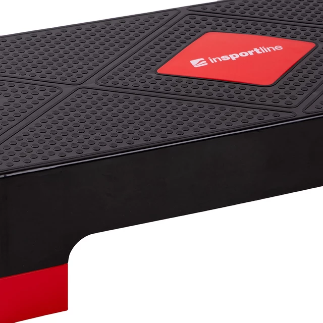 Step fitness do aerobiku regulowany inSPORTline AS150 - Czarno-czerwony