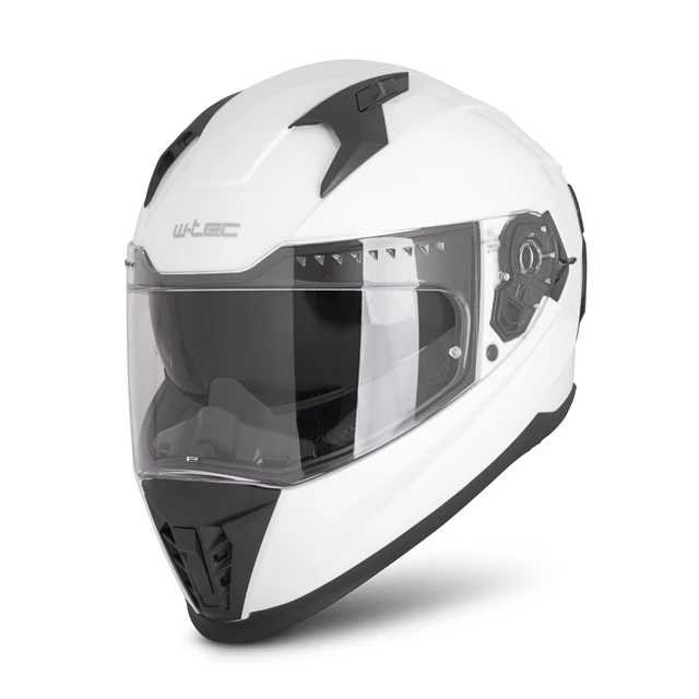 Kask motocyklowy turystyczny pełny W-TEC Burgosa - Biały błyszczący
