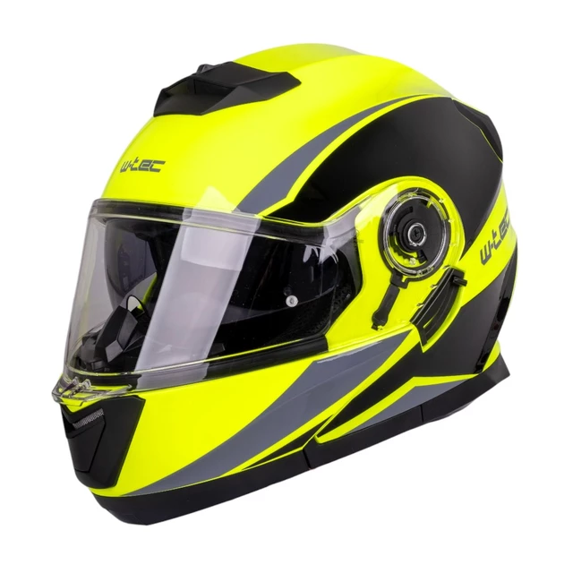 Kask motocyklowy pełny W-TEC Banelmeda - Czarny-fluo żółty - Czarny-fluo żółty