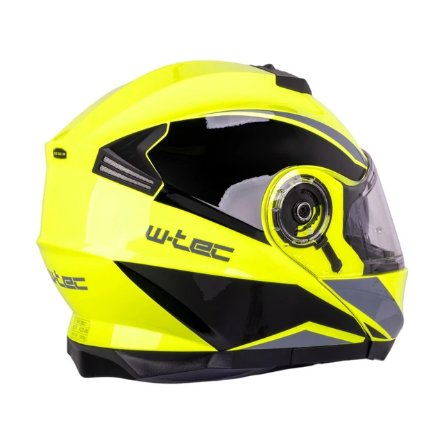 Kask motocyklowy pełny W-TEC Banelmeda - Czarny-fluo żółty