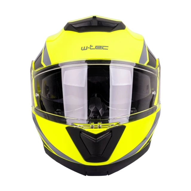 Kask motocyklowy pełny W-TEC Banelmeda - Czarny-fluo żółty