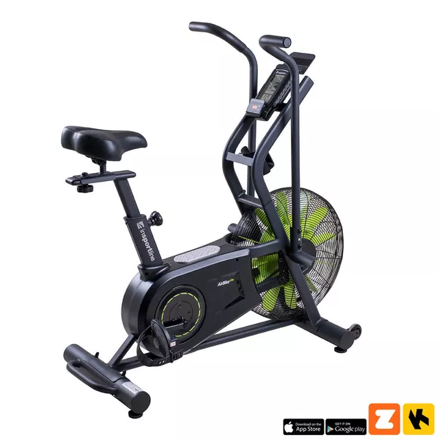 Rower treningowy powietrzny inSPORTline Airbike® Lite ∙ 6 programów ∙ ruchome ramiona ∙ opór pneumatyczny ∙ LCD ∙ uchwyt na tablet