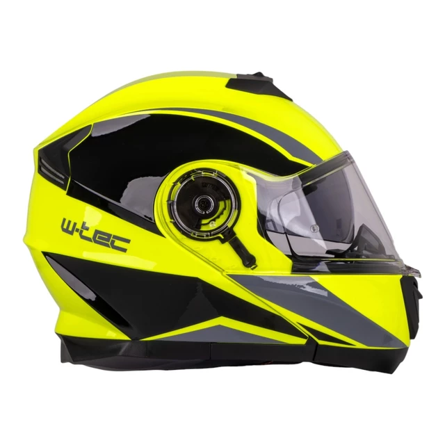 Kask motocyklowy pełny W-TEC Banelmeda - Czarny-fluo żółty