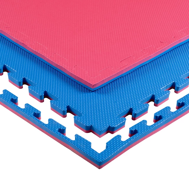 Mata Puzzle tatami podkładka do ćwiczeń inSPORTline Sazegul 100x100x2 cm - szaro-czarny, wzór 5 pasków