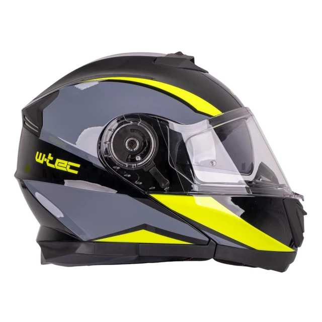 Kask motocyklowy pełny W-TEC Banelmeda - Czarny-fluo żółty