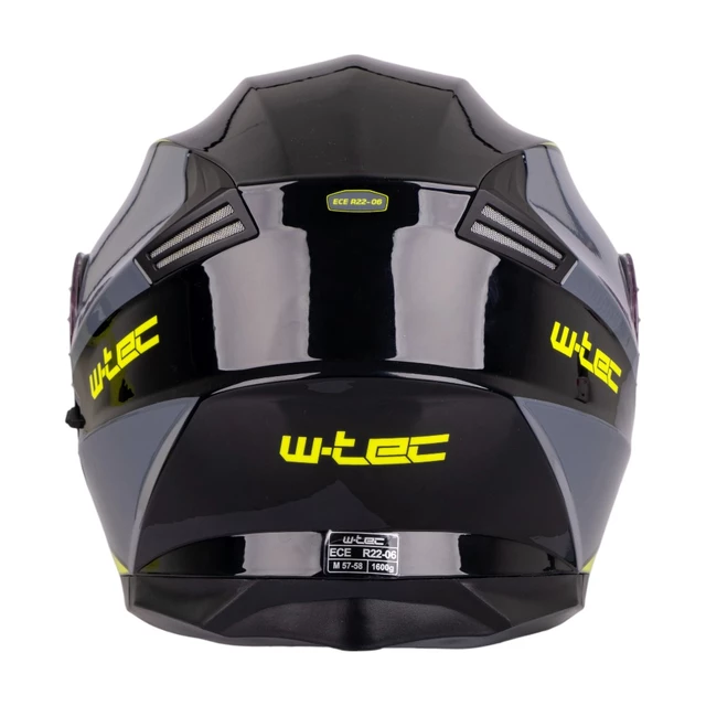 Kask motocyklowy pełny W-TEC Banelmeda - Czarny-fluo żółty
