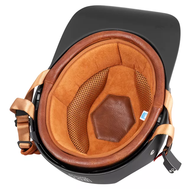 Kask motocyklowy otwarty retro W-Tec Dazeck ∙ styl vintage ∙ osłona przeciwsłoneczna