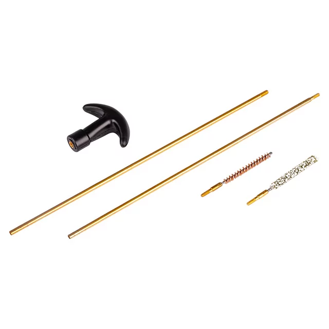 Mosiężny wycior do wiatrówek inSPORTline Garbikta ∙ kaliber 5,5 mm ∙ ergonomiczny uchwyt ∙ 2 pręty wkręcane ∙ twarda i miękka szczotka