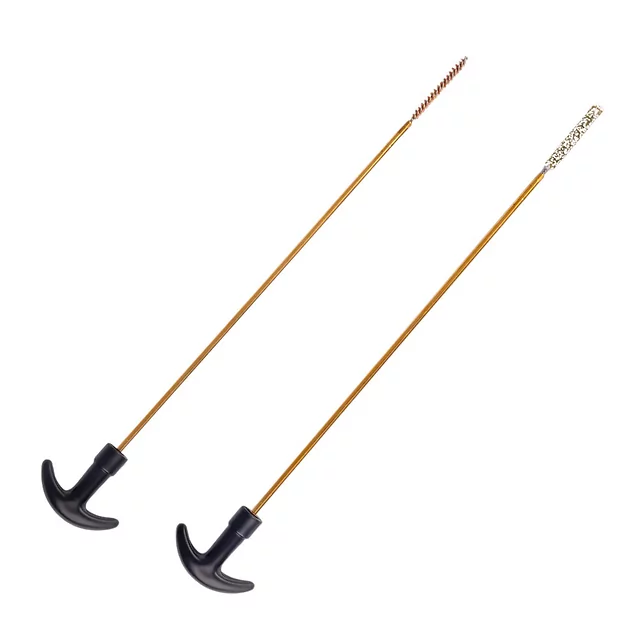 Mosiężny wycior do wiatrówek inSPORTline Garbikta ∙ kaliber 5,5 mm ∙ ergonomiczny uchwyt ∙ 2 pręty wkręcane ∙ twarda i miękka szczotka