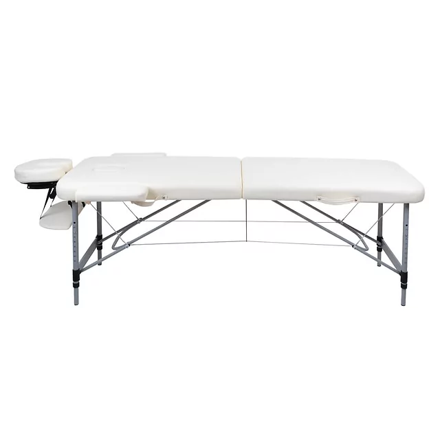 Stół do masażu inSPORTline Morrani ∙ 2-częściowy aluminiowy ∙ nośność 250 kg ∙ waga 15 kg ∙ regulowana wysokość ∙ torba transportowa