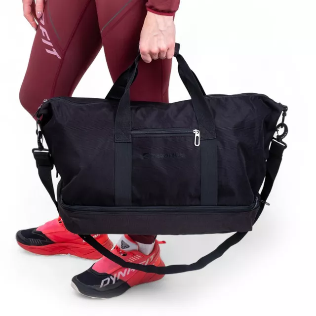 Torba sportowa inSPORTline Favorio ∙ 20 l ∙ oddzielna przegroda na buty ∙ liczne kieszenie ∙ wodoodporny materiał 600D ∙ lekka waga 490 g
