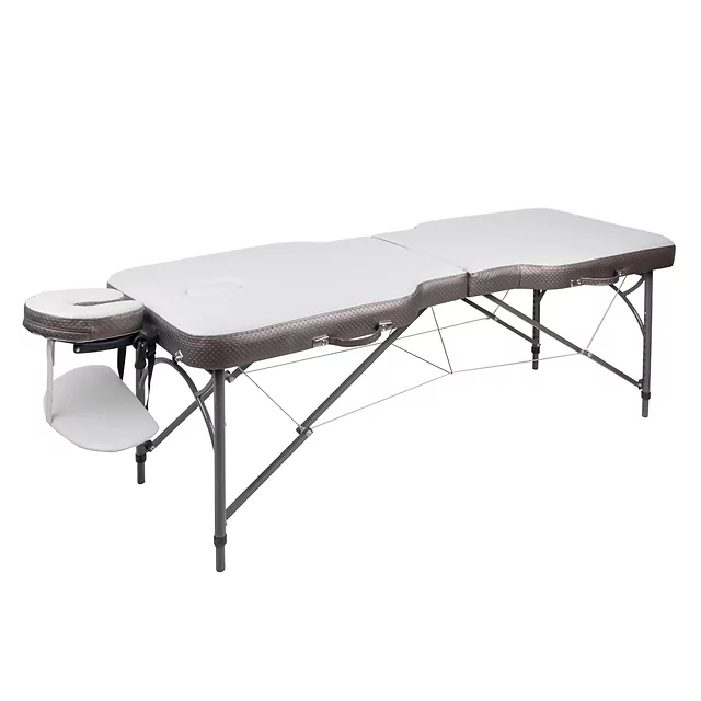 Stół do masażu inSPORTline Kiyora ∙ 2-częściowy ∙ nośność 250 kg ∙ waga 16 kg ∙ rama aluminiowa ∙ miękka pianka