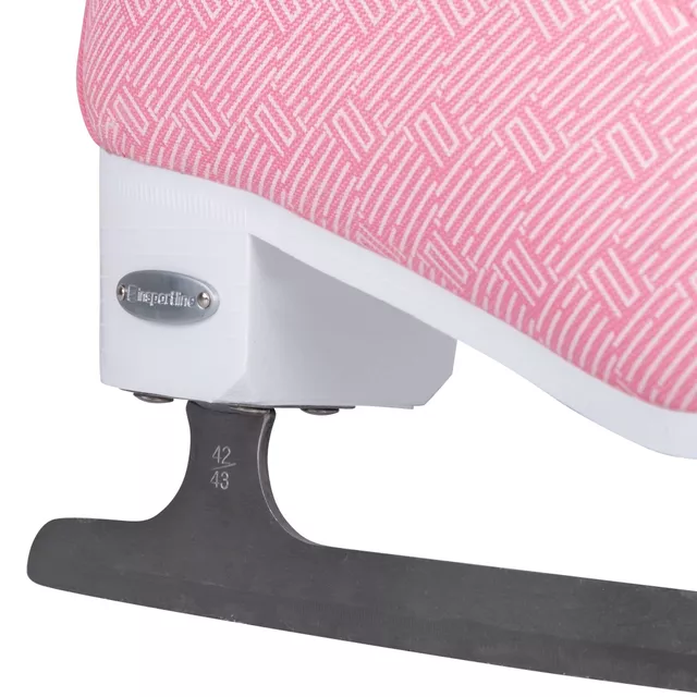 Damskie łyżwy figurowe z ocieplanym kożuszkiem inSPORTline Ireli ∙ Thermo Fit ∙ stal nierdzewna