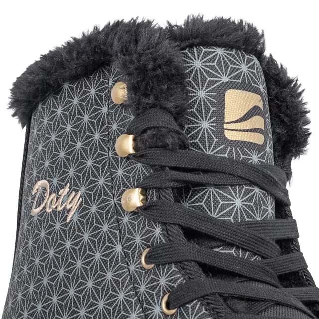 Łyżwy figurowe z futerkiem damskie WORKER Doty ∙ wyściółka ∙ ComfortFit ∙ Thermo Fit ∙ Safety Ankle ∙ stal nierdzewna