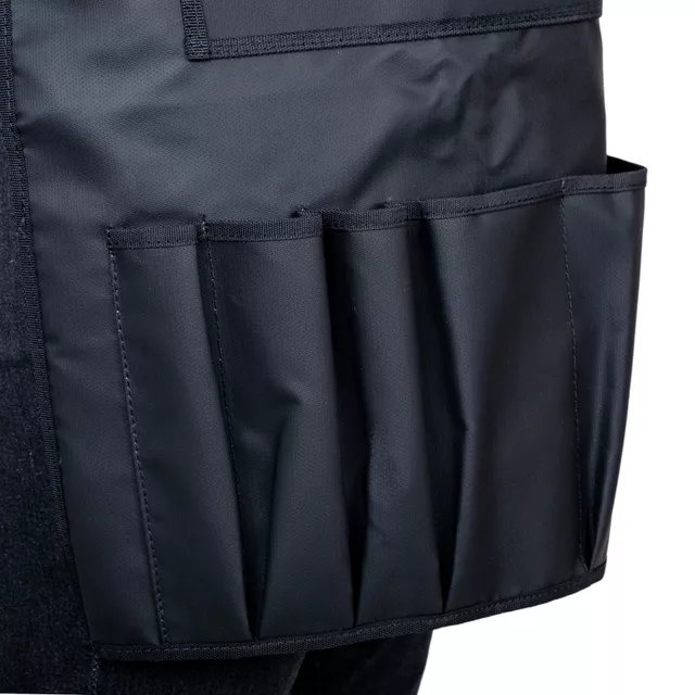 Fartuch do grilla inSPORTline Aphares 73x65 cm ∙ żaroodporny do 800°C ∙ pyłoszczelny ∙ kieszenie ∙ karabińczyk