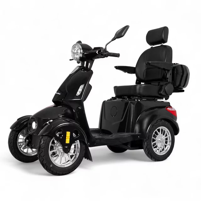 Czterokołowy skuter-wózek elektryczny inSPORTline Antun ∙ 1000 W ∙ zasięg do 50 km ∙ nośność 150 kg - Czarny - Czarny