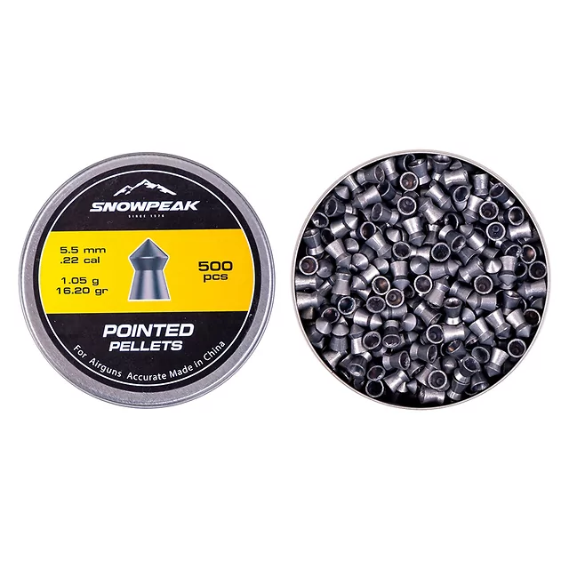 Śruty diabolo inSPORTline Snowpeak Pointed ∙ 500 szt ∙ grzybek ∙ większa przebijalność ∙ do wiatrówek