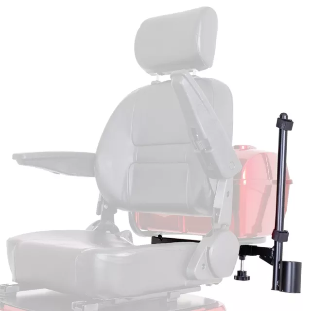 Uchwyt na laskę do elektrycznego wózka czterokołowego inSPORTline Antun ∙ solidna metalowa konstrukcja ∙ dwa paski na rzep ∙ łatwy montaż śrubami