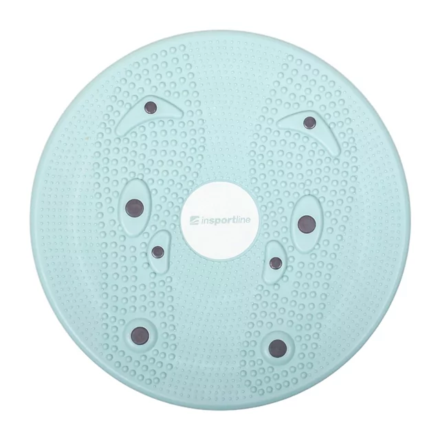 Twister z magnesami inSPORTline Magnetic ∙ obrotowy ∙ pomarańczowy ∙ Ø25 cm ∙ waga 0,54 kg ∙ max 100 kg ∙ punkty masujące - Miętowy