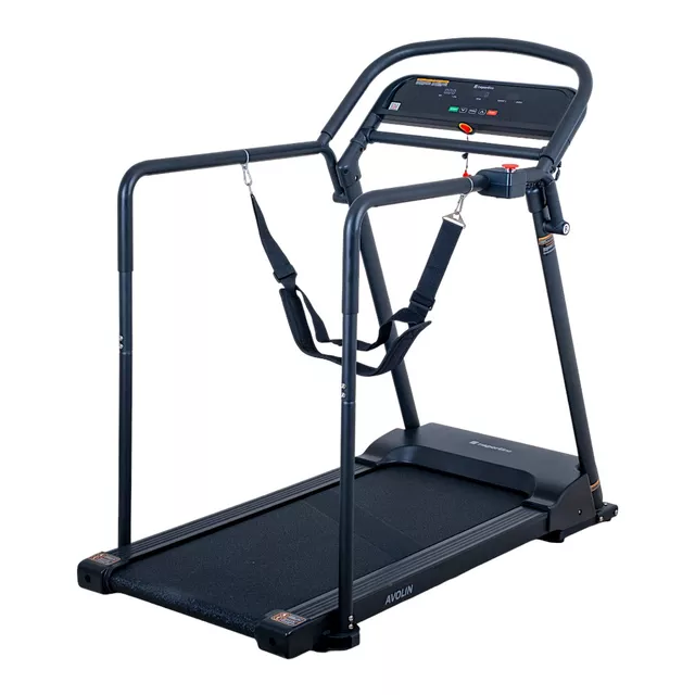 Bieżnia rehabilitacyjna z poręczami do chodzenia inSPORTline Avolin z poręczami ∙ Bluetooth ∙ aplikacje ∙ prędkość 0,3-8 km/h ∙ nośność 150 kg