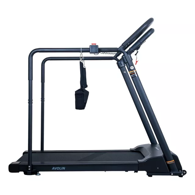 Bieżnia rehabilitacyjna z poręczami do chodzenia inSPORTline Avolin z poręczami ∙ Bluetooth ∙ aplikacje ∙ prędkość 0,3-8 km/h ∙ nośność 150 kg