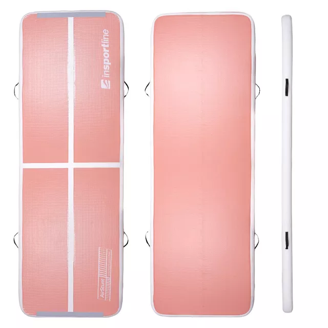 Ścieżka akrobatyczna do ćwiczeń Airtrack inSPORTline Airstunt 300x100x10 cm pink