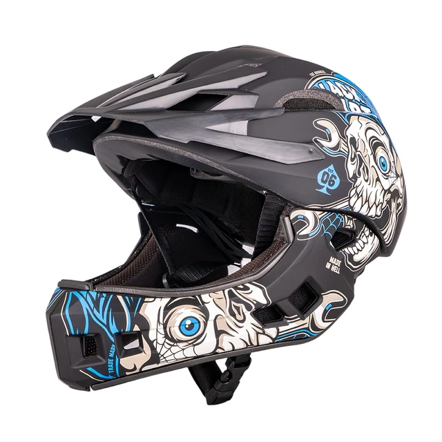 Kask Downhill na rower motor enduro zjazdowy W-TEC Delgada - Freestylowy błękit