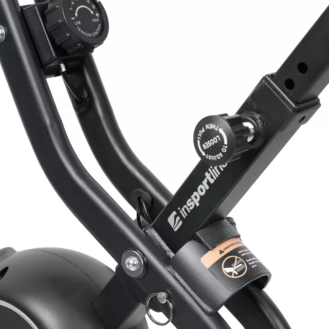 Rower treningowy składany inSPORTline Xbike Lite ∙ 16 poziomów obciążenia ∙ cicha praca ∙ kółka transportowe ∙ czujniki tętna