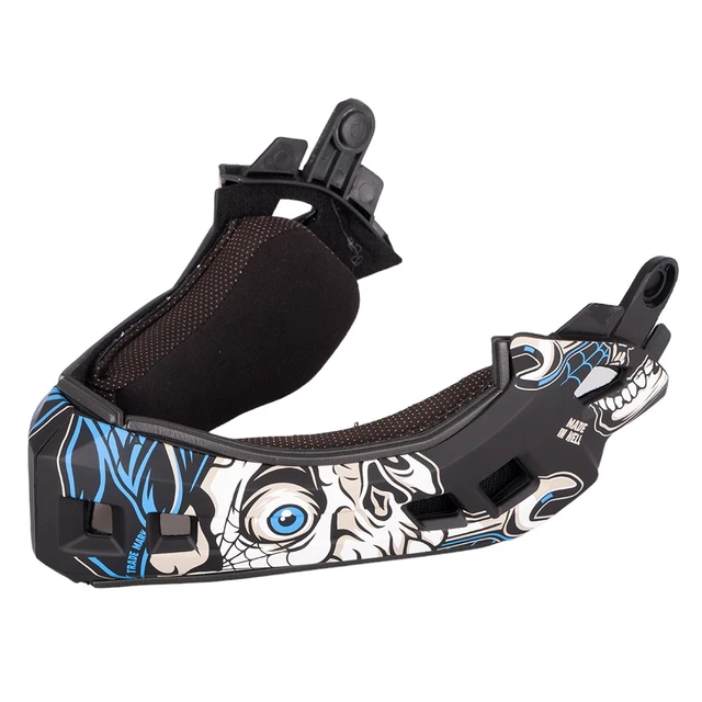 Kask Downhill na rower motor enduro zjazdowy W-TEC Delgada - Freestylowy błękit