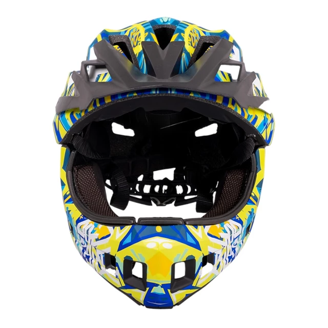 Kask Downhill na rower motor enduro zjazdowy W-TEC Delgada - Freestylowy błękit