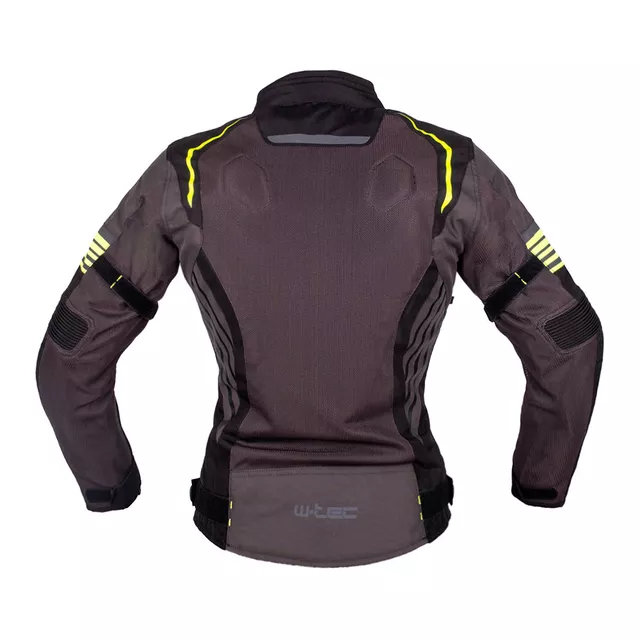 Damska letnia kurtka motocyklowa W-TEC Jelsa - szaro-fluo