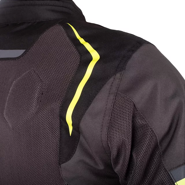 Letnia kurtka motocyklowa W-TEC Pelyes - szaro-fluo