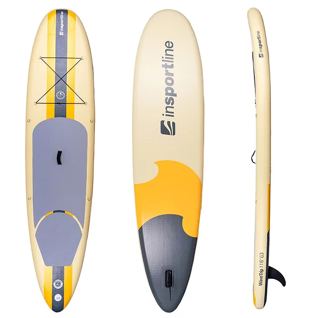 Paddleboard deska SUP z akcesoriami 350 cm inSPORTline WaveTrip 11'6" G3 - Żółty