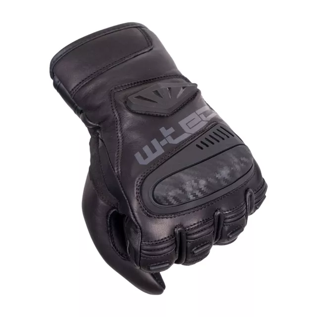Skórzane rękawice motocyklowe W-TEC Imoleto - Czarny
