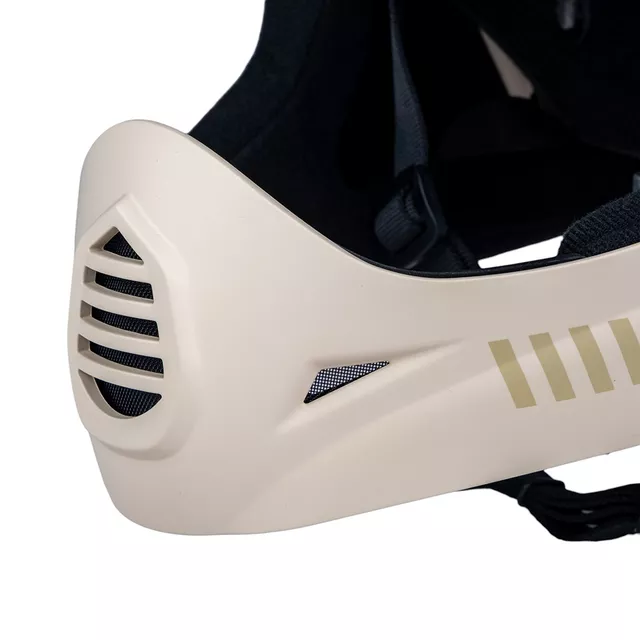 Kask downhillowy W-TEC Campanero Coast Forest ∙ full face/open face ∙ zintegrowana osłona ∙ rozmiar S-L ∙ norma EN 1078