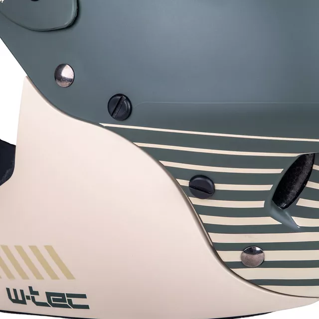 Kask downhillowy W-TEC Campanero Coast Forest ∙ full face/open face ∙ zintegrowana osłona ∙ rozmiar S-L ∙ norma EN 1078