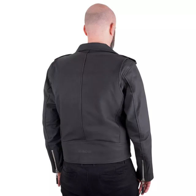 Męska skórzana kurtka motocyklowa W-TEC Brineo - Matt.czarny